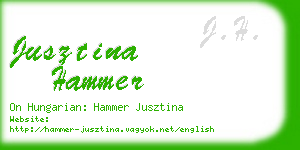 jusztina hammer business card